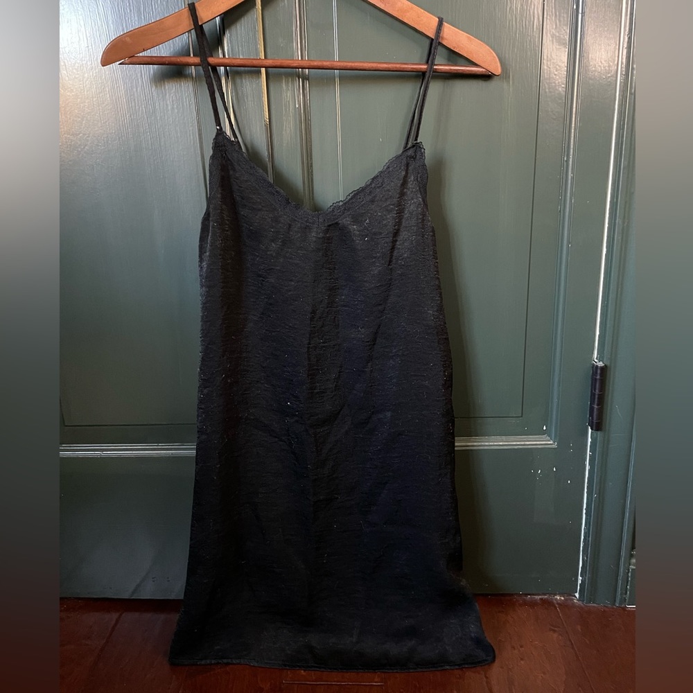 black hollister dress with lace top